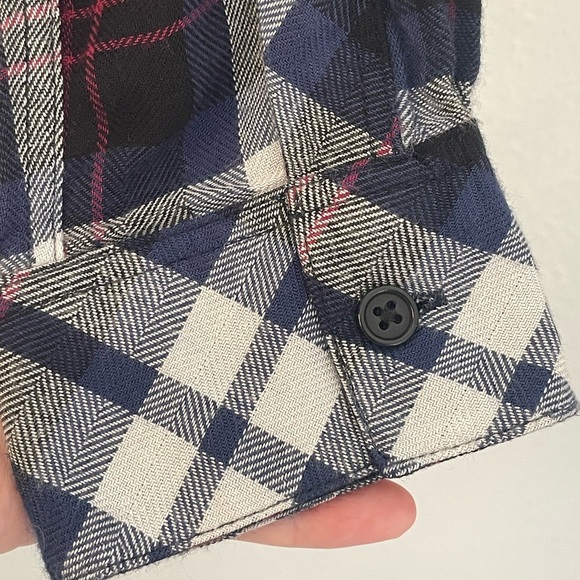 Rails Blue White Plaid Hunter Long Sleeve Button Down Shirt. Size Small - Picture 7 of 9